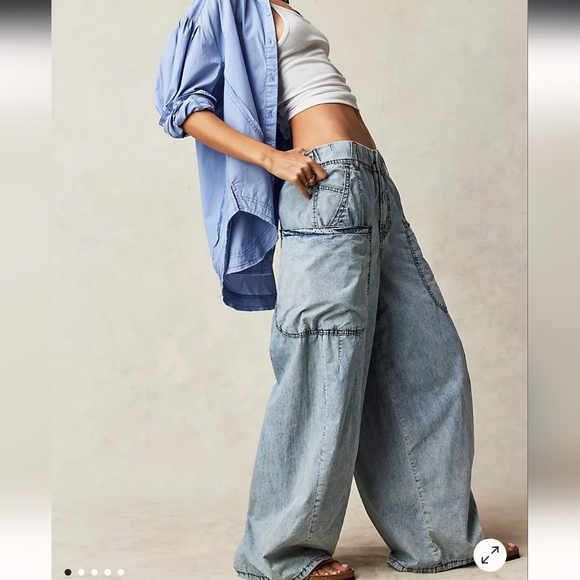 We The Free Pants - We The Free Shibuya Pull-On Wide-Leg Jeans New With Tag On Back Medium